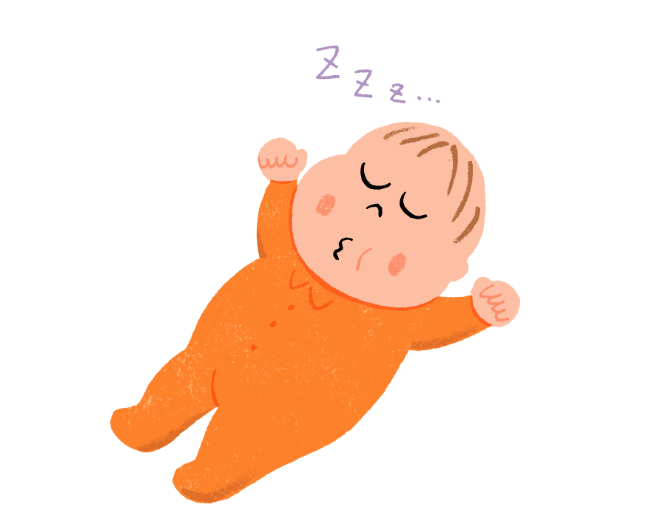 眠っている赤ちゃんイラスト