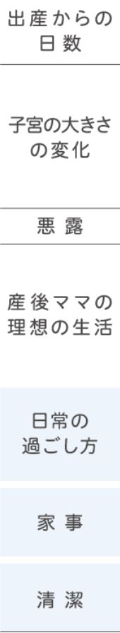 子宮回復の項目